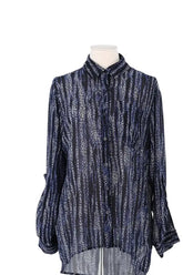 Chemise Michael Kors Bleu en Synthétique, taille M - Seconde Main