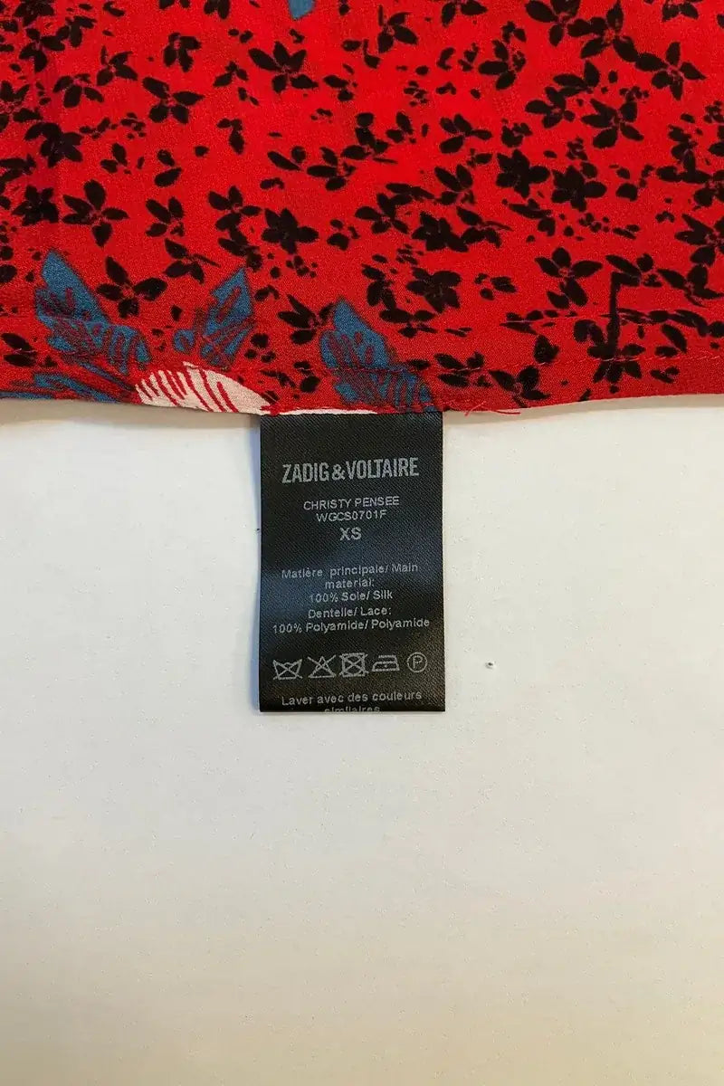 Top sans manche Zadig & Voltaire Rouge en Soie
