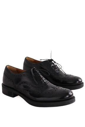 Chaussures à lacets Miu Miu Noir en Cuir