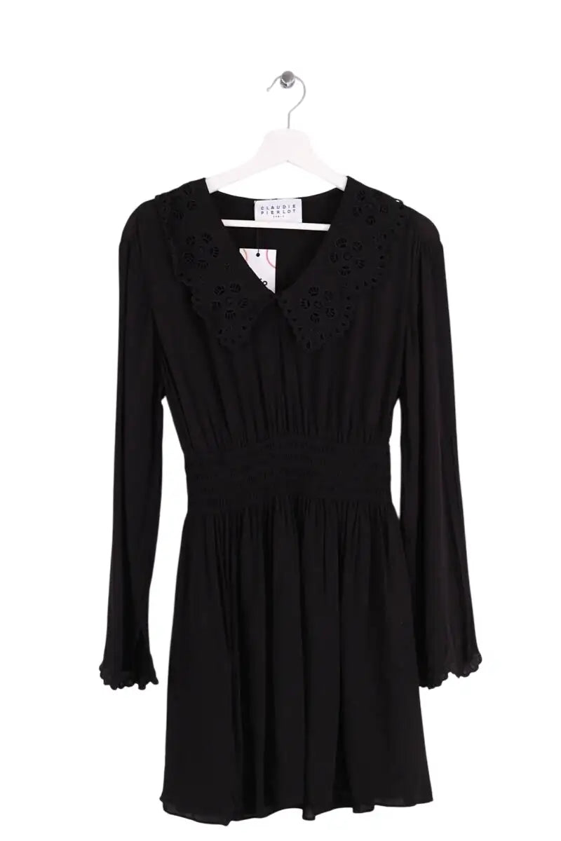 Robe Claudie Pierlot Noir en Viscose, taille M - Seconde Main