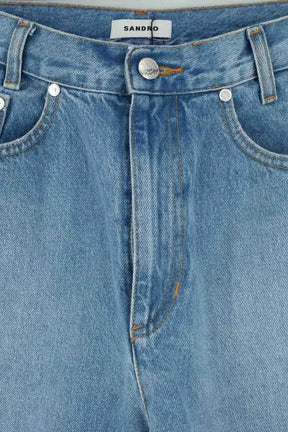 Jean droit Sandro Bleu en Coton