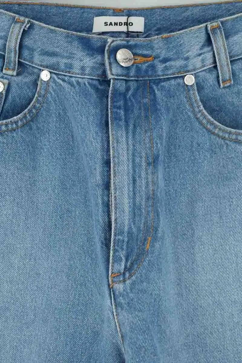 Jean droit Sandro Bleu en Coton