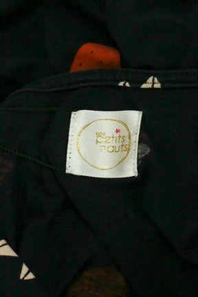 T-shirt Des Petits Hauts Marine en Coton
