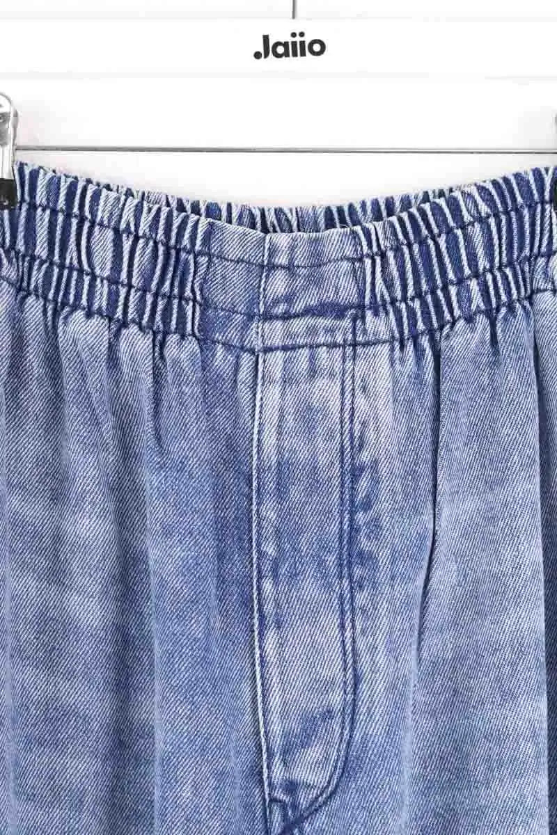 Pantalon droit Isabel Marant Bleu en Coton