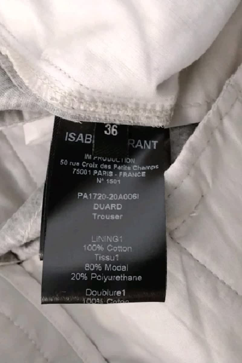Pantalon droit Isabel Marant  Gris