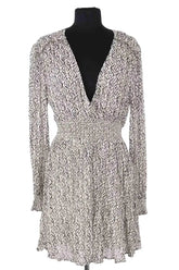 Robe Claudie Pierlot Doré en Viscose, taille S - Seconde Main