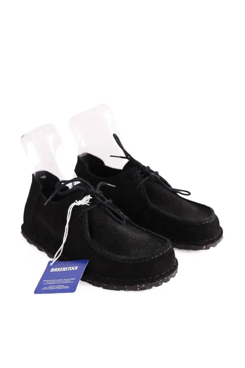 Chaussures à lacets Birkenstock Utti Lace Narrow Noir en Daim