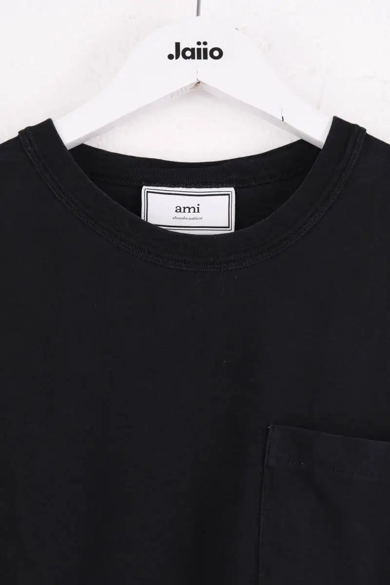 T-shirt Ami Noir en Coton