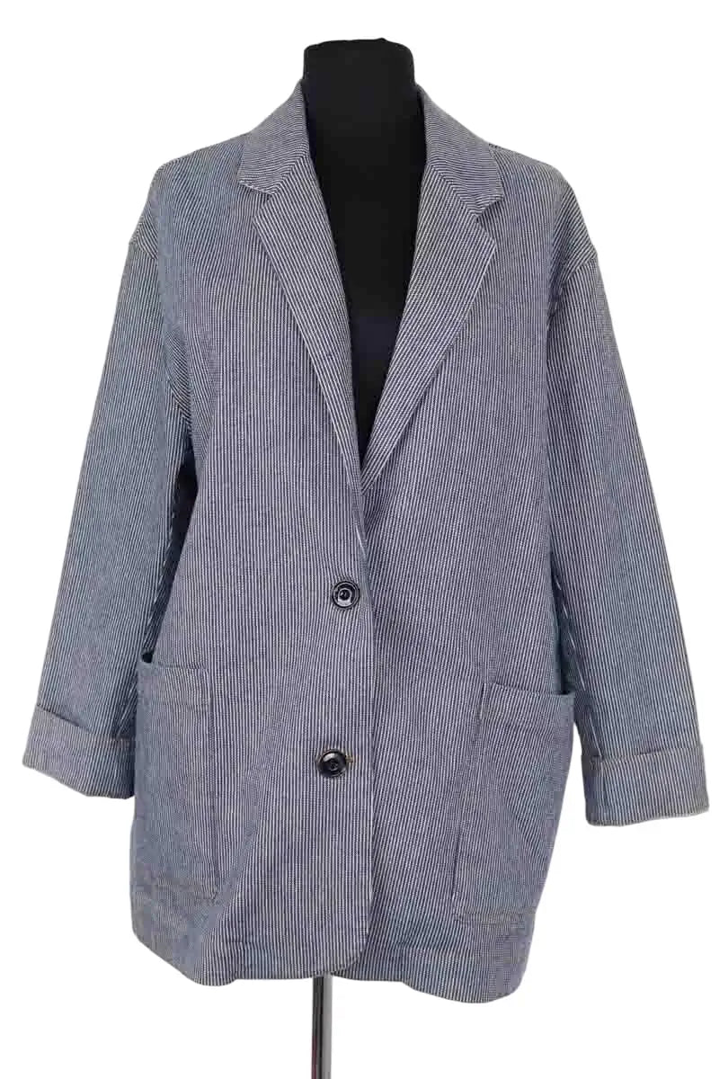 Blazer Sessun Bleu en Coton, taille M - Seconde Main