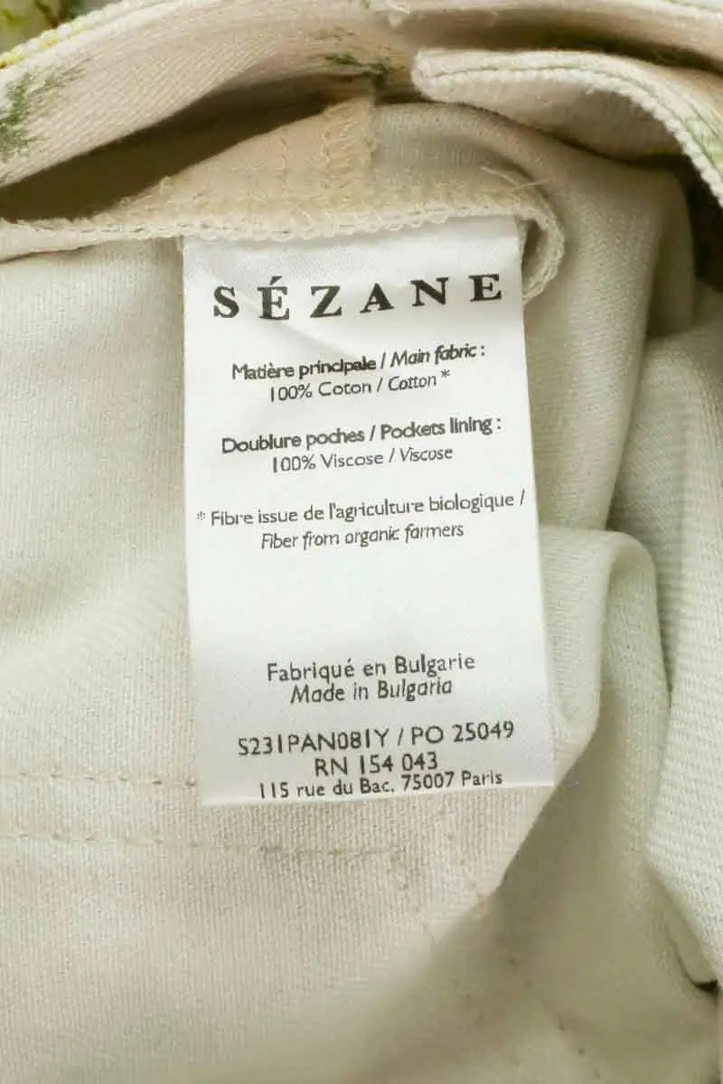 Jean large Sézane Beige en Coton