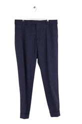 Pantalon droit Salvatore Ferragamo Bleu en Laine, taille L - Seconde Main