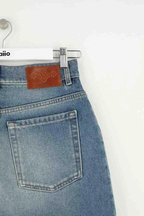 Mini jupe Max Mara Bleu en Coton