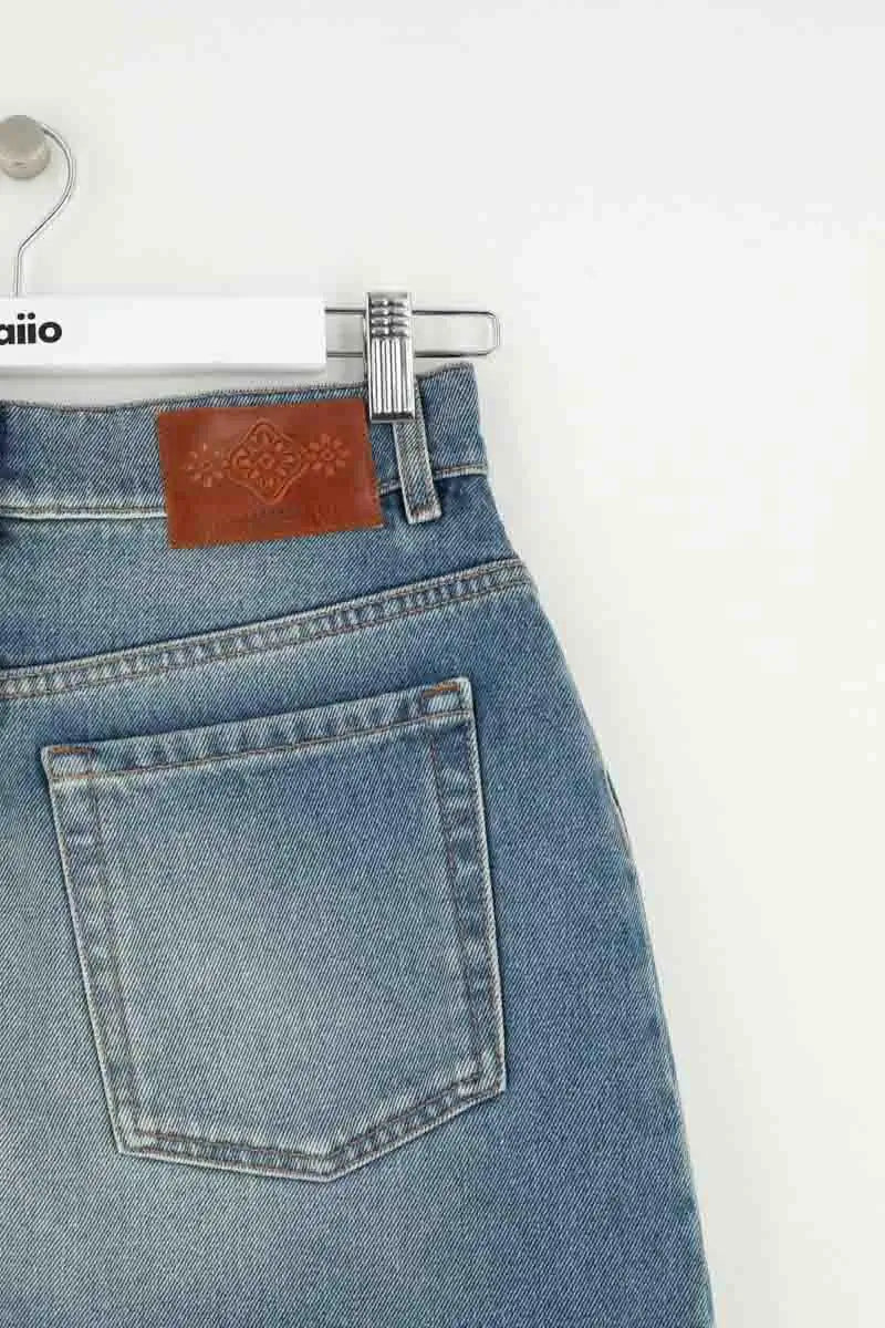 Mini jupe Max Mara Bleu en Coton
