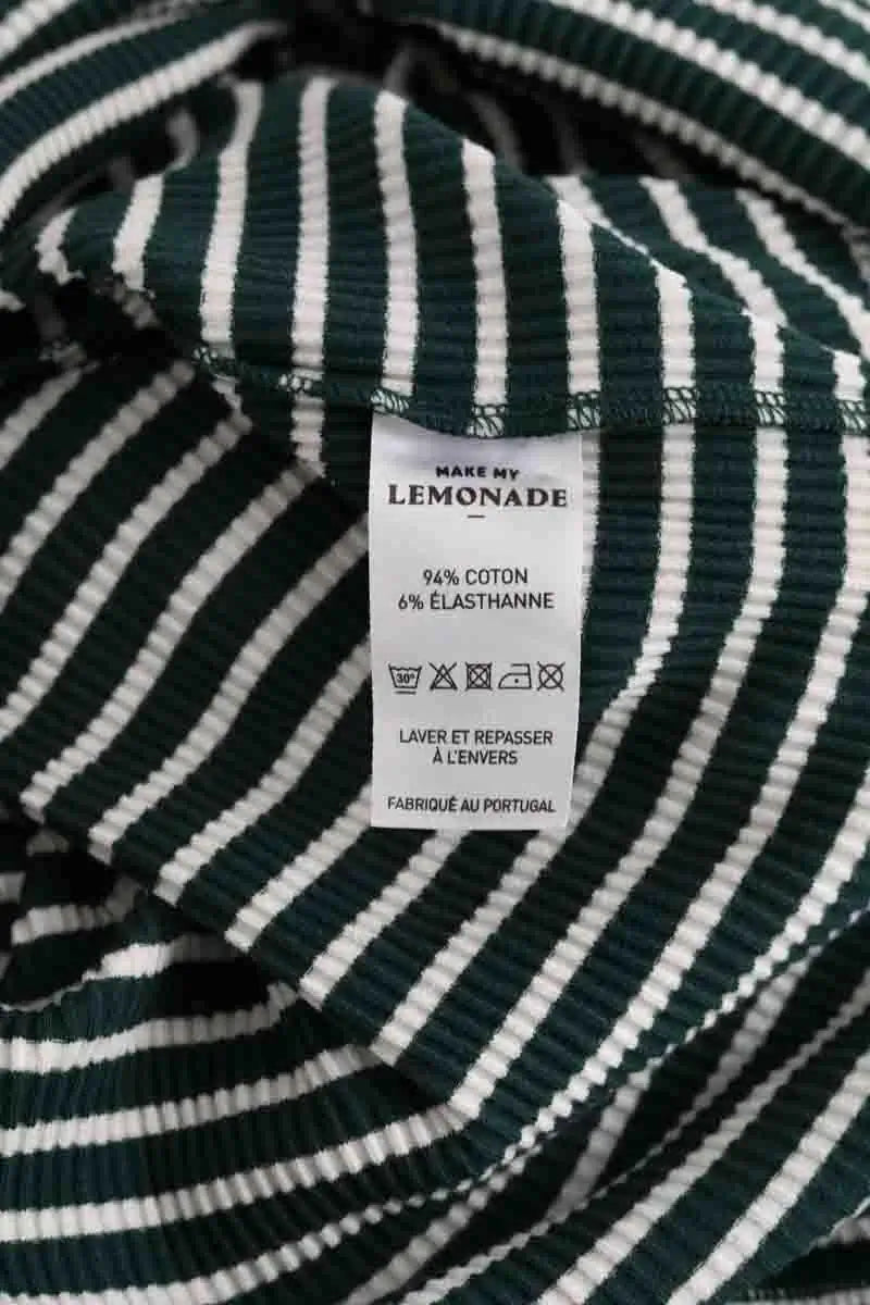 Robe Make My Lemonade Vert en Coton