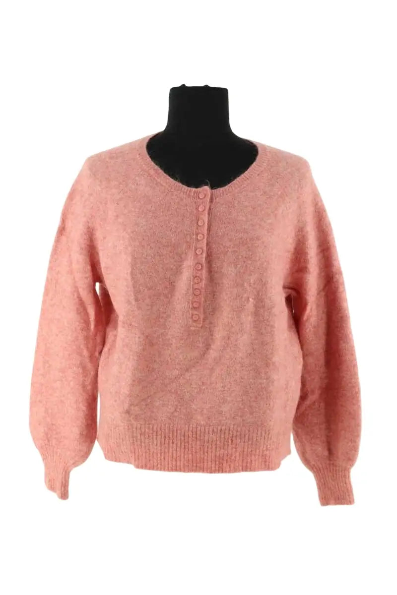 Pull Sézane Rose en Laine, taille L - Seconde Main