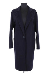 Manteau Sandro Marine en Laine, taille M - Seconde Main