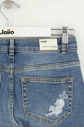 Jean droit Maje Bleu en Coton