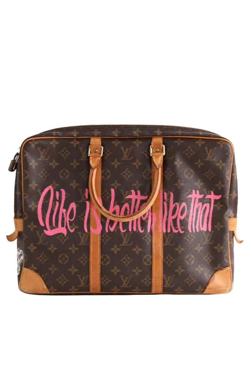 Porte-Documents Voyage PM Louis Vuitton Marron en Cuir