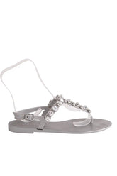 Sandales Stuart Weitzman Gris en Caoutchouc, taille 38 - Seconde Main