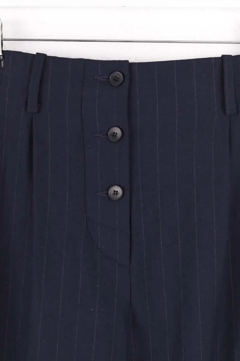 Pantalon large Sandro Marine en Synthétique