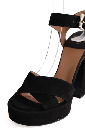Talons Laurence Dacade Rosange Noir en Daim