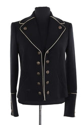 Blazer The Kooples Noir en Synthétique, taille XXS - Seconde Main