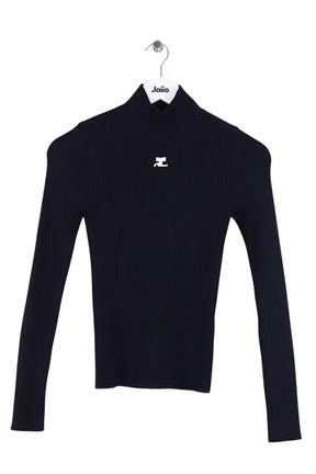 Pull Courrèges Bleu en Synthétique, taille S - Seconde Main
