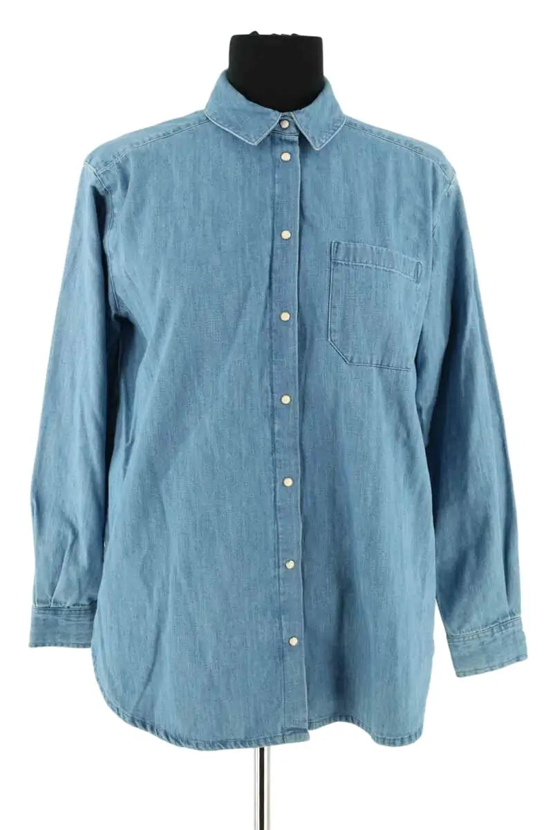 Chemise Sézane Bleu en Coton, taille XS - Seconde Main