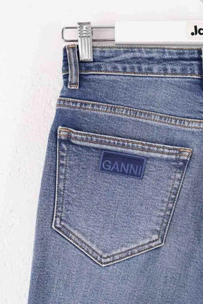 Jean droit Ganni Bleu en Coton