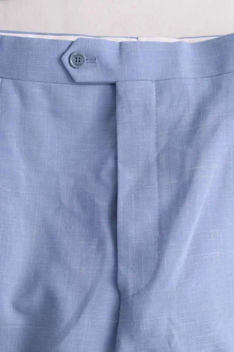 Pantalon droit Fursac Bleu en Laine