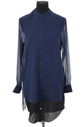 Robe Acne Studios Marine en Soie, taille S - Seconde Main