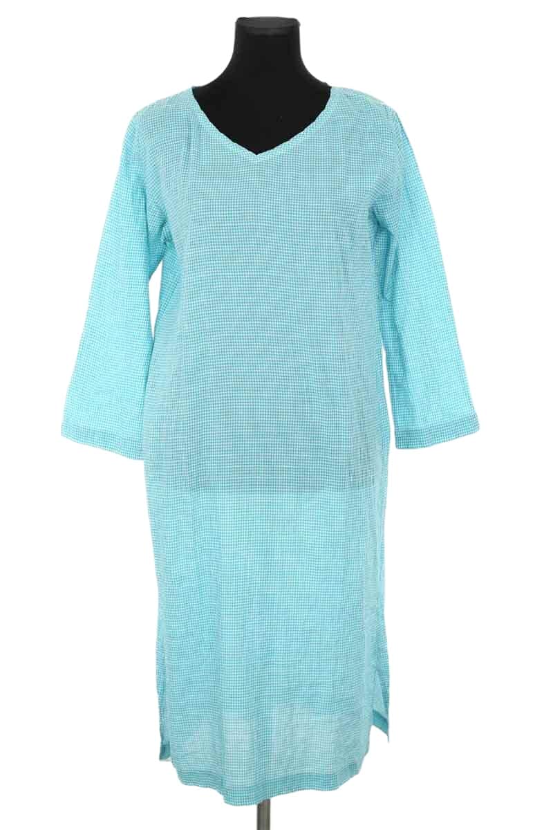 Robe Agnès B. Bleu en Coton, taille M - Seconde Main