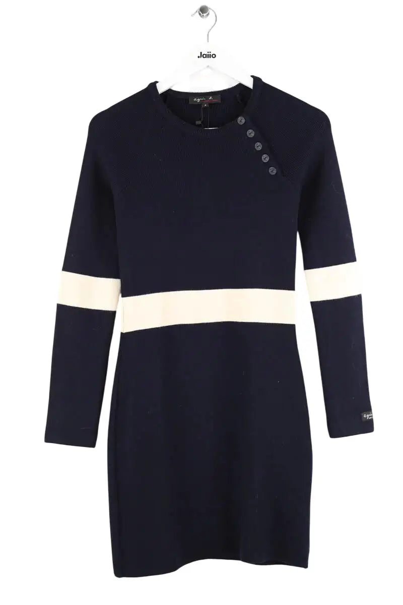 Robe Agnès B. Bleu en Laine, taille S - Seconde Main