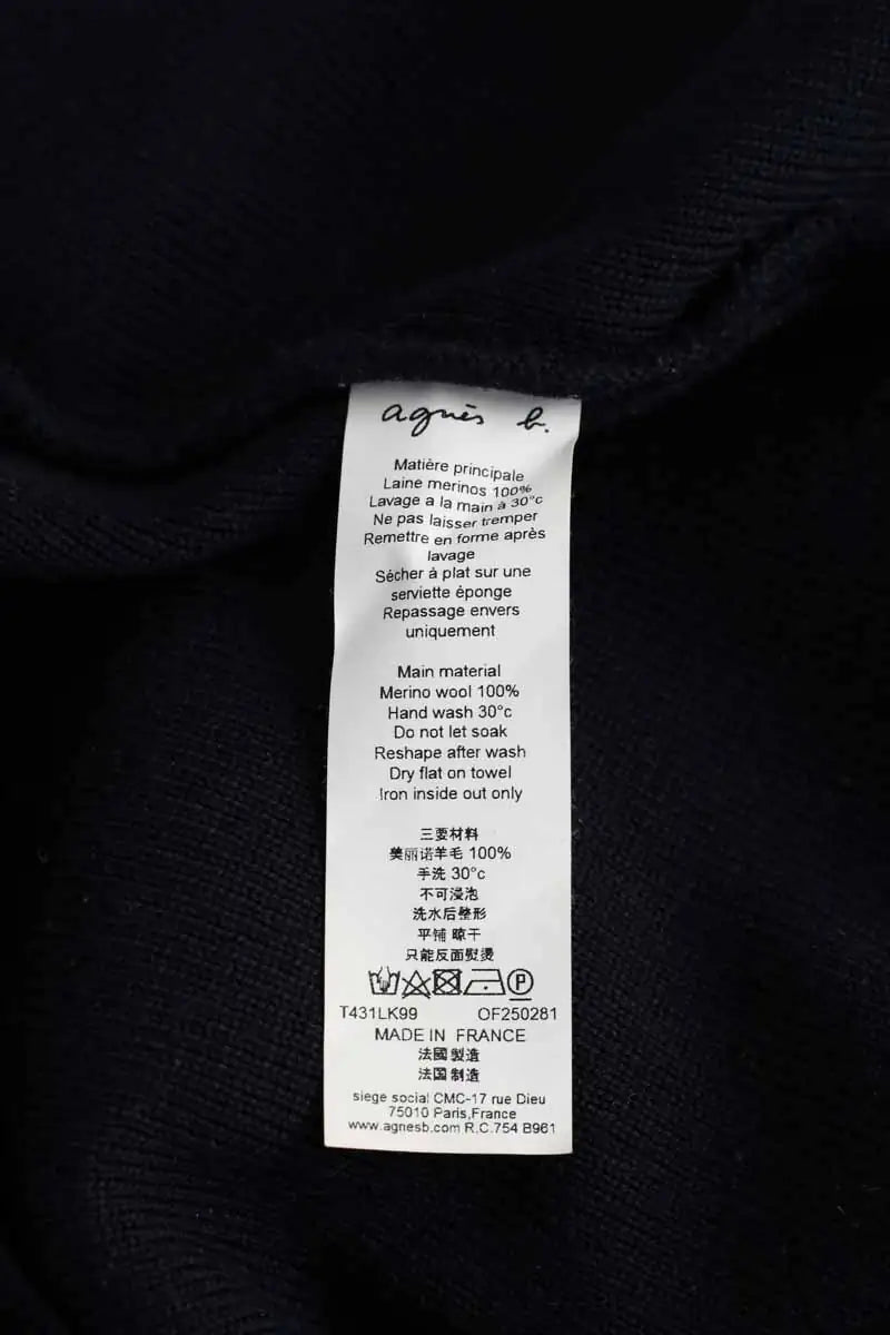 Robe Agnès B. Bleu en Laine