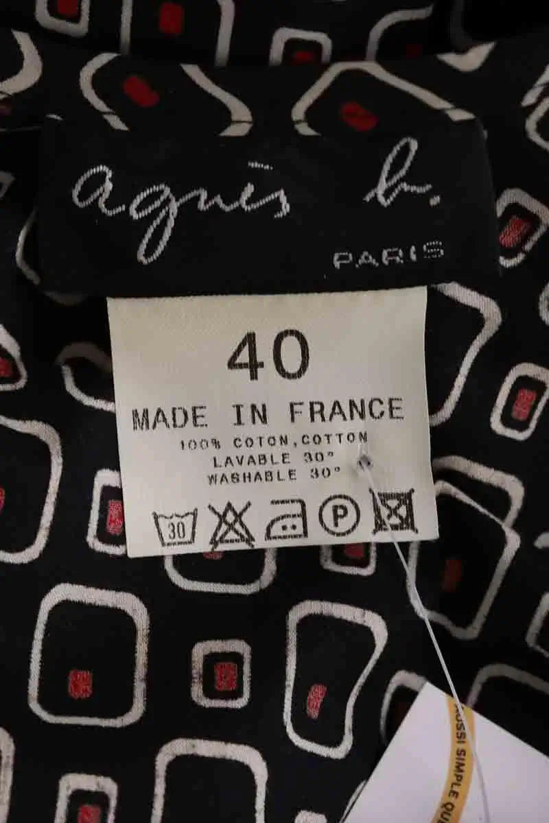 Robe Agnès B. Noir en Coton