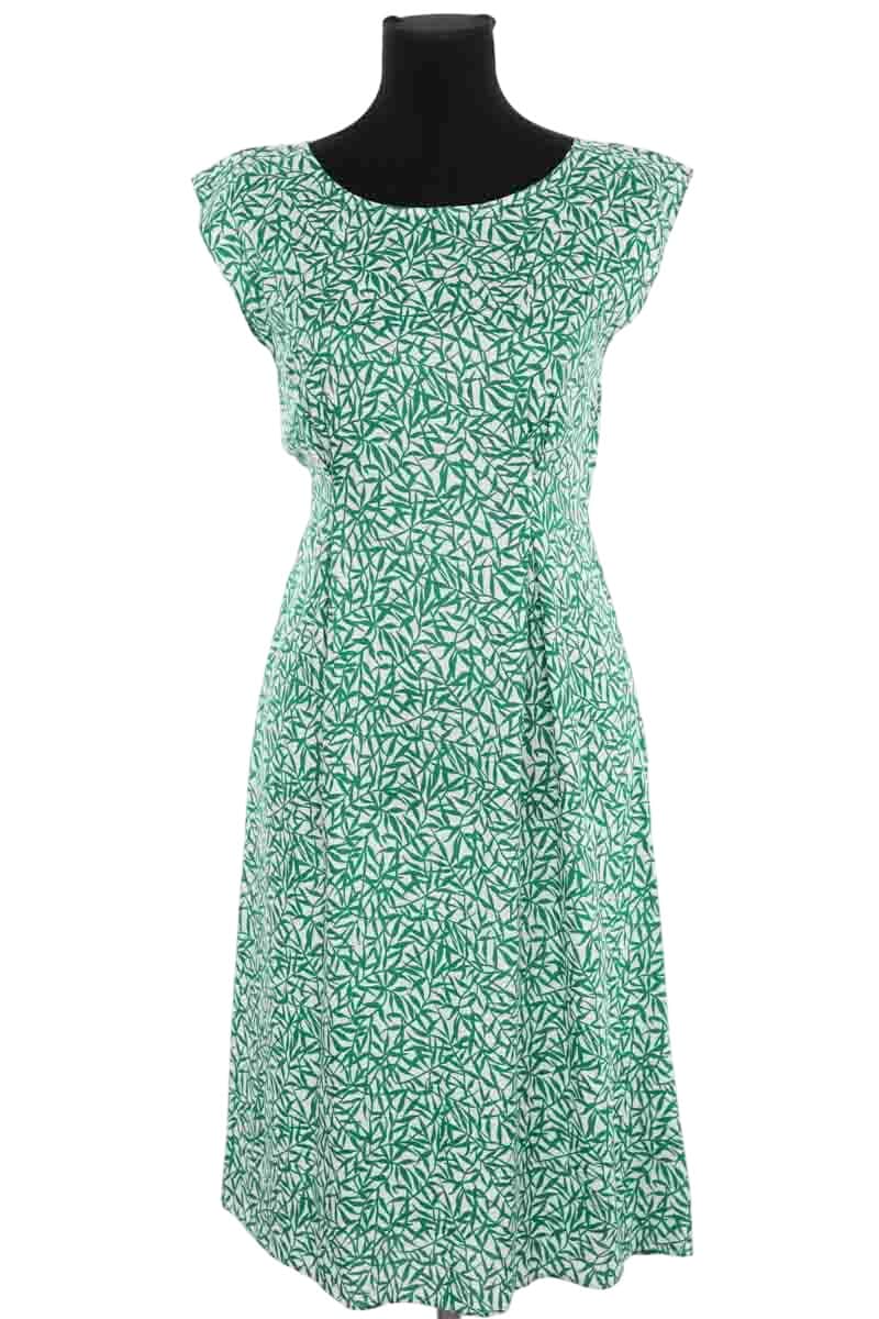 Robe Agnès B. Vert en Viscose, taille S - Seconde Main