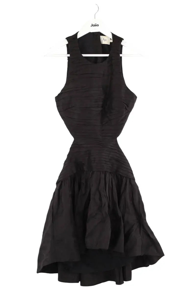 Robe Aje Noir en Viscose, taille L - Seconde Main