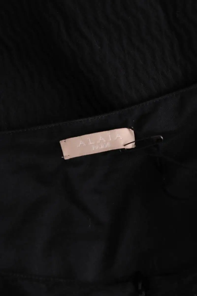 Robe Alaïa Alveole Noir en Coton