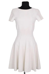 Robe Alaïa Blanc en Viscose, taille M - Seconde Main