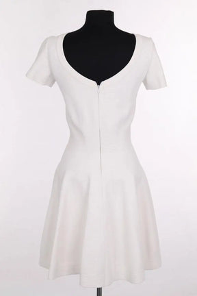 Robe Alaïa Blanc en Viscose