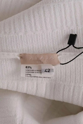 Robe Alaïa Blanc en Viscose