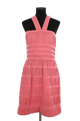 Robe Alaïa Rose en Soie, taille XL - Seconde Main