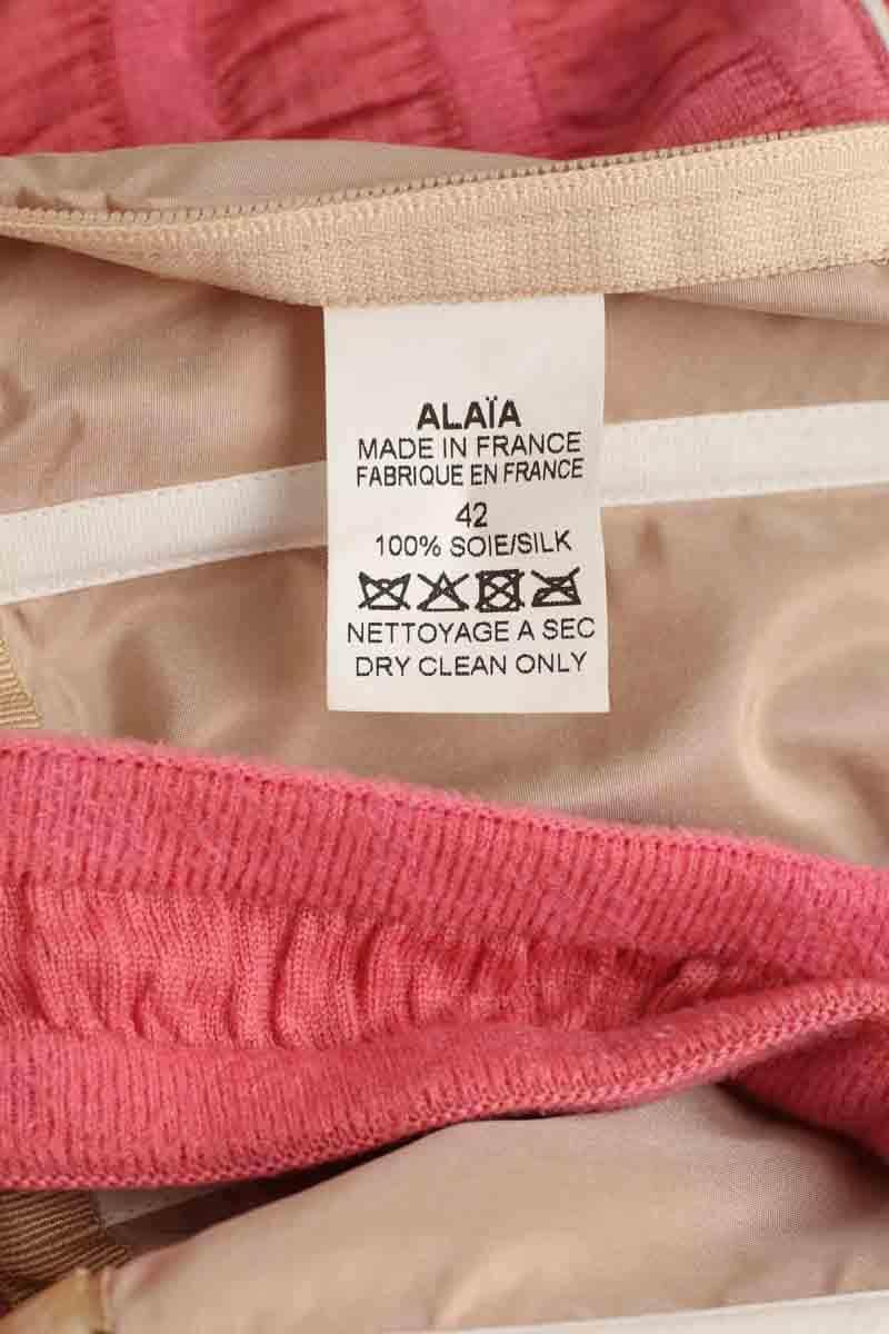 Robe Alaïa Rose en Soie