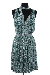 Robe Alaïa Vert en Soie, taille S - Seconde Main
