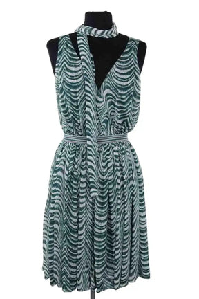 Robe Alaïa Vert en Soie, taille S - Seconde Main