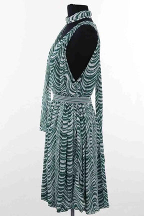 Robe Alaïa Vert en Soie