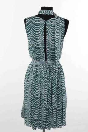 Robe Alaïa Vert en Soie