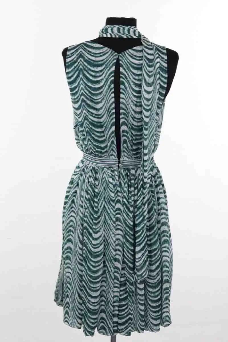 Robe Alaïa Vert en Soie
