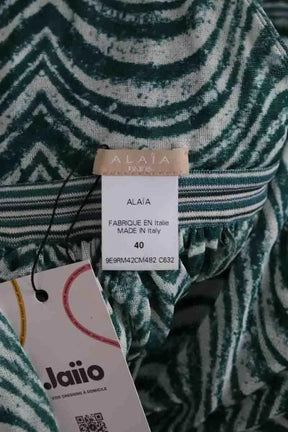 Robe Alaïa Vert en Soie