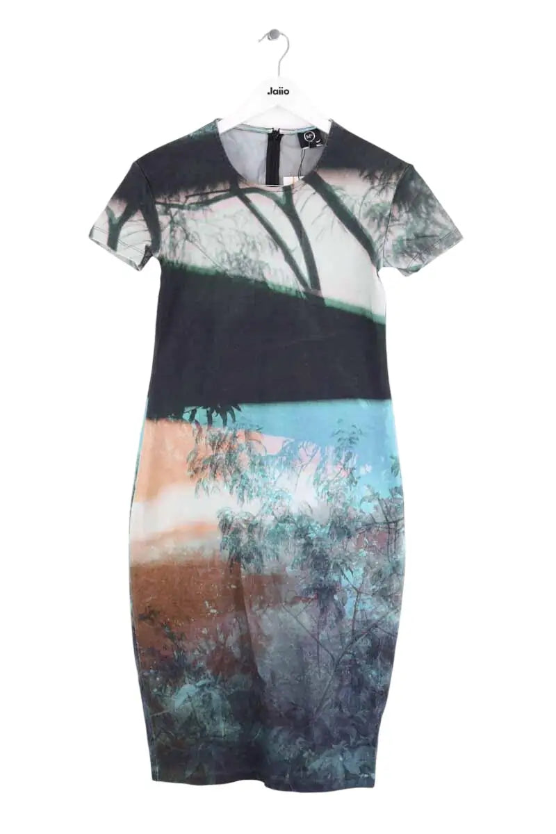Robe Alexander McQueen Bleu en Coton, taille M - Seconde Main
